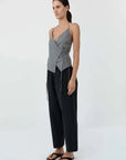 St Agni Fine Rouleau Crop Pants Black