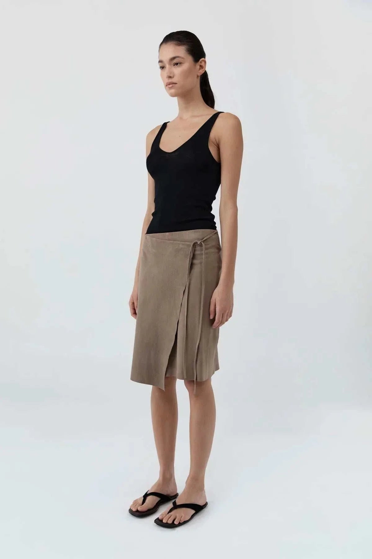 St Agni Baby Wool Scoop Cami Black