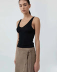 St Agni Baby Wool Scoop Cami Black