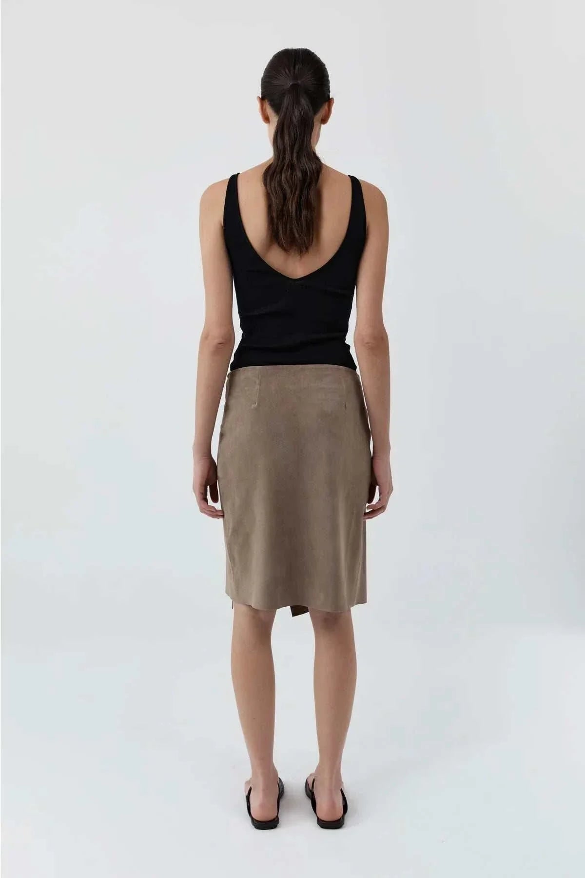 St Agni Baby Wool Scoop Cami Black