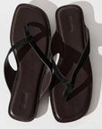 St Agni Suede Opanka Slide Black Coffee