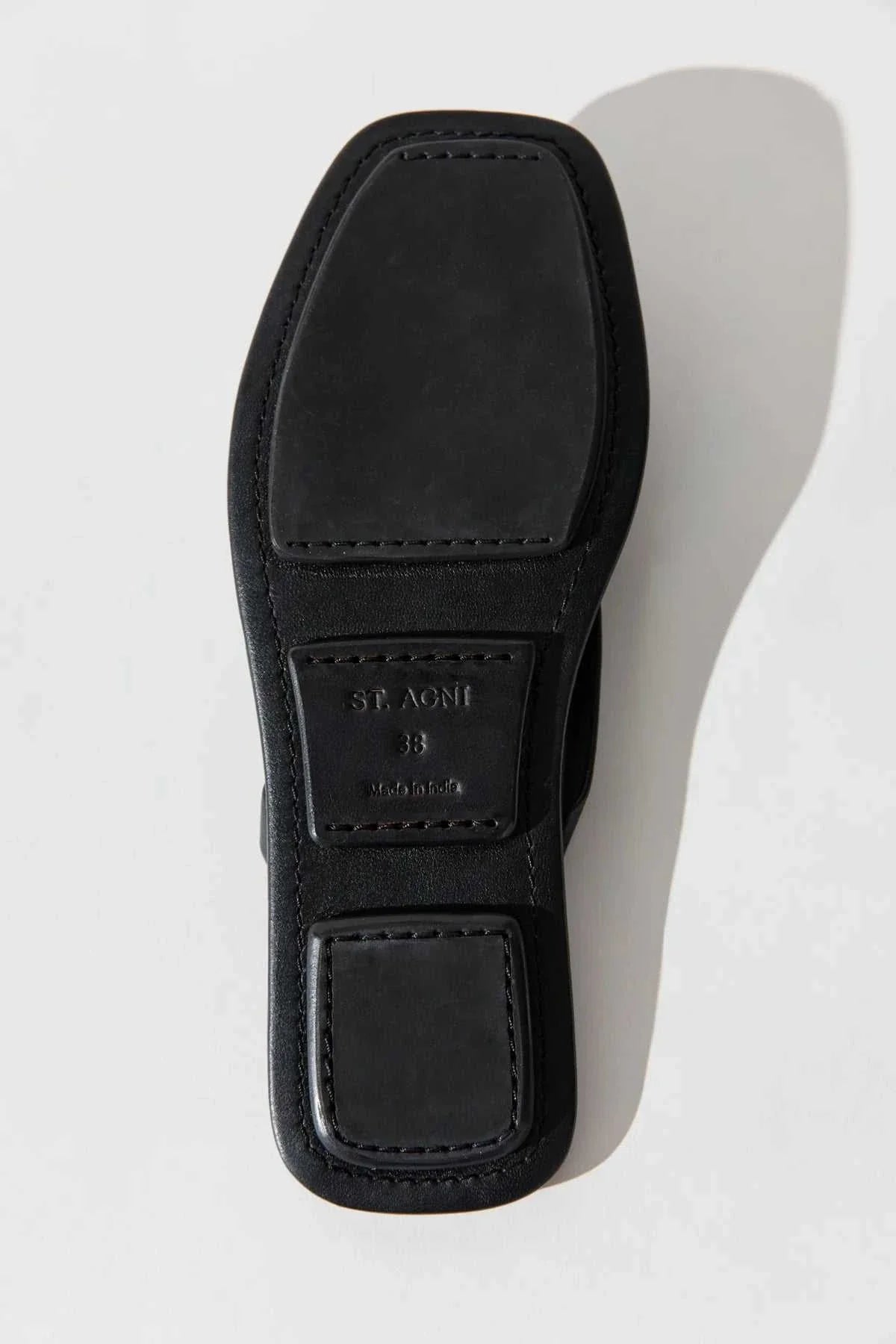 St Agni Soft Strap Slide Black