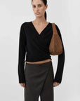 St Agni Suede Large Bon Bon Bag Toffee
