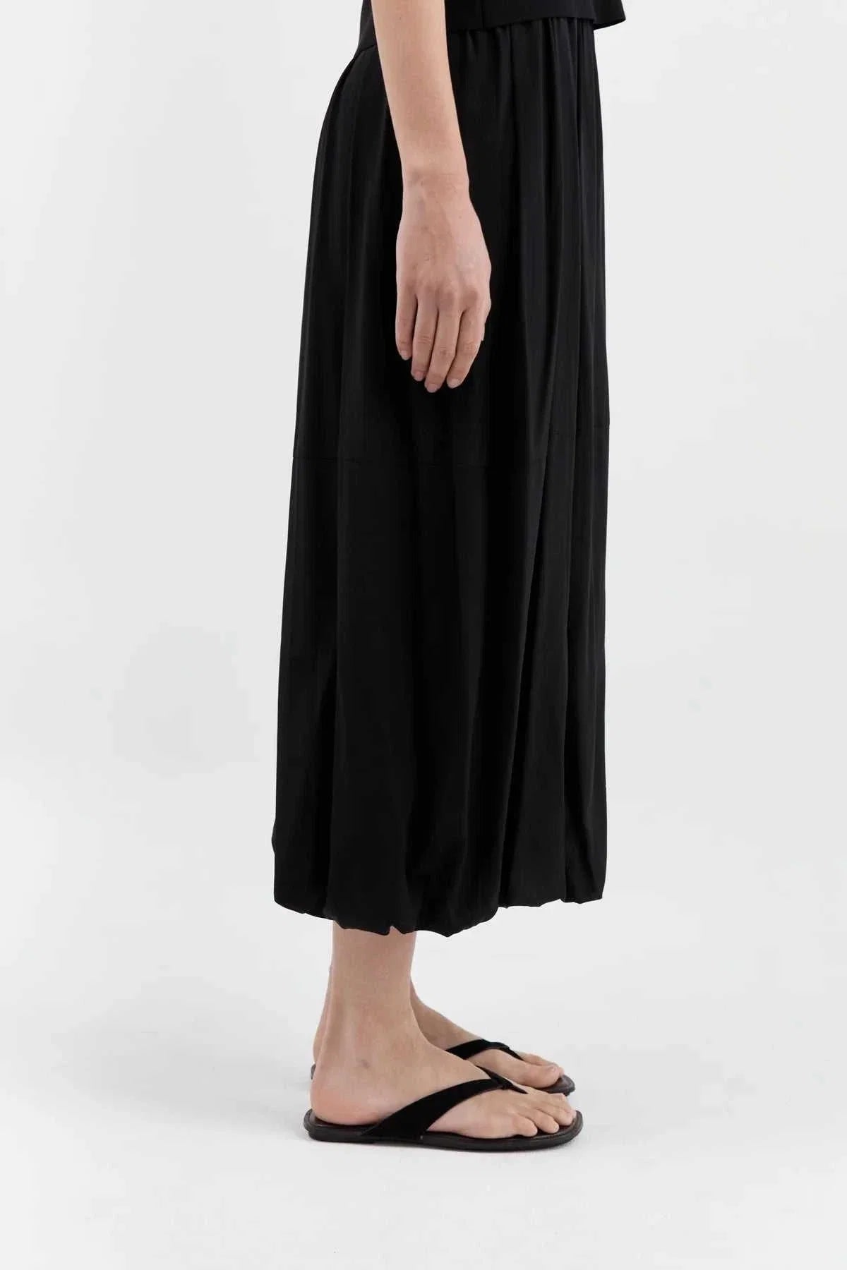 St Agni Suede Opanka Slide Black Coffee