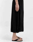 St Agni Suede Opanka Slide Black Coffee