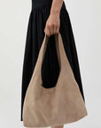 St Agni Suede Soft Bag Papyrus