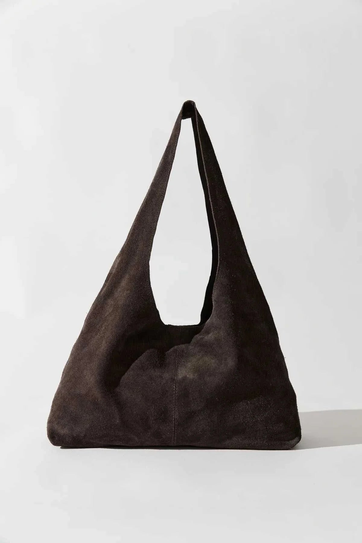 St Agni Suede Soft Bag Coffee