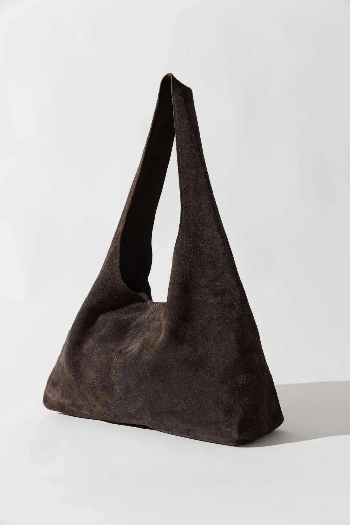 St Agni Suede Soft Bag Coffee