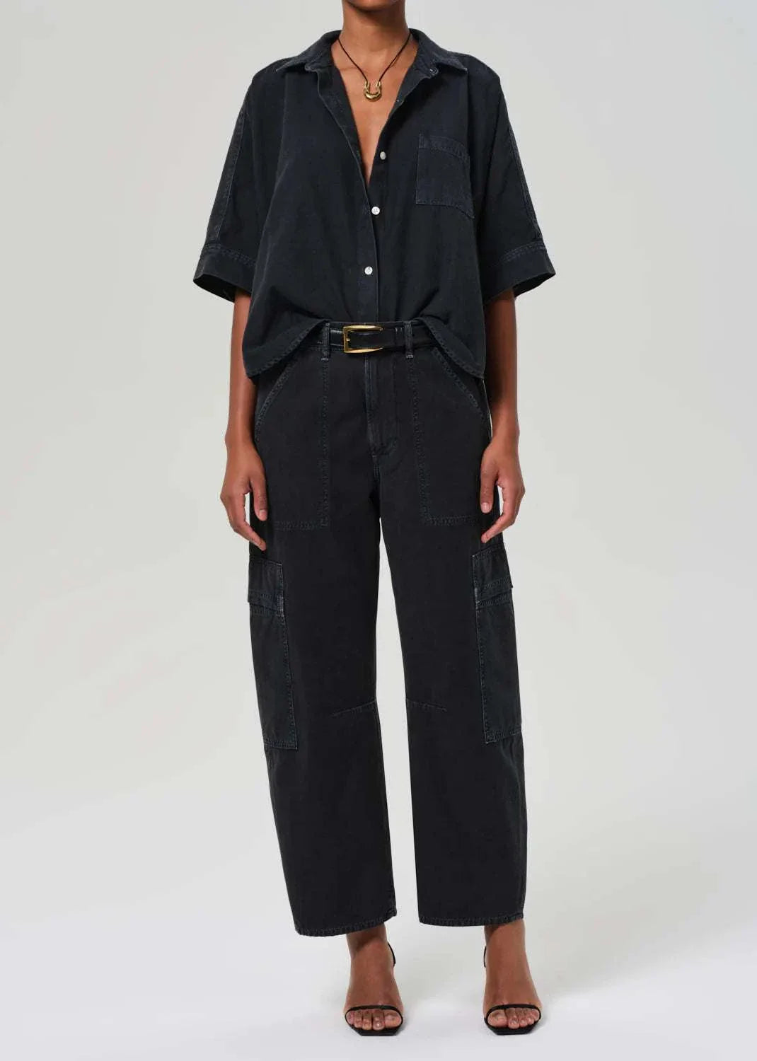 Citizens of Humanity Marchelle Long Slung Washed Black