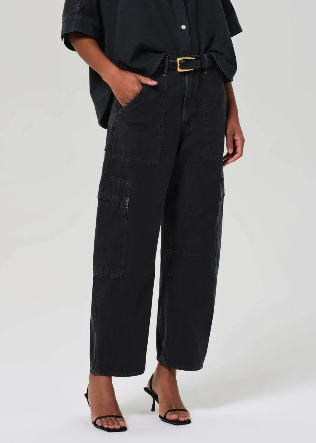 Citizens of Humanity Marchelle Long Slung Washed Black