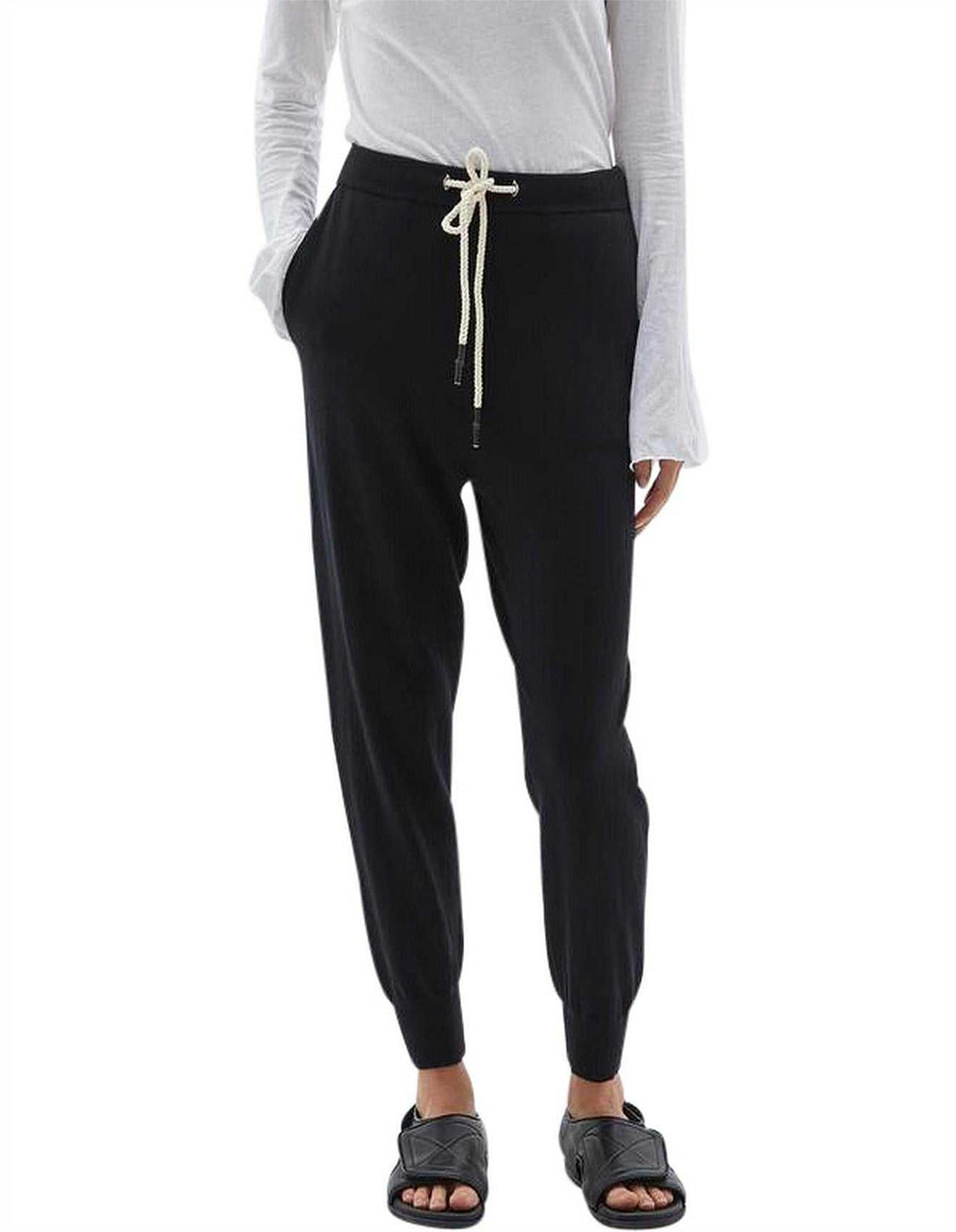 Bassike Compact Cotton Knit Pant Black