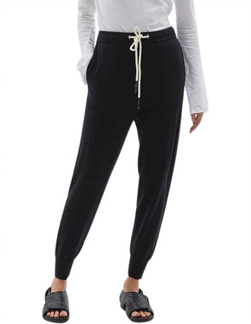Bassike Compact Cotton Knit Pant Black