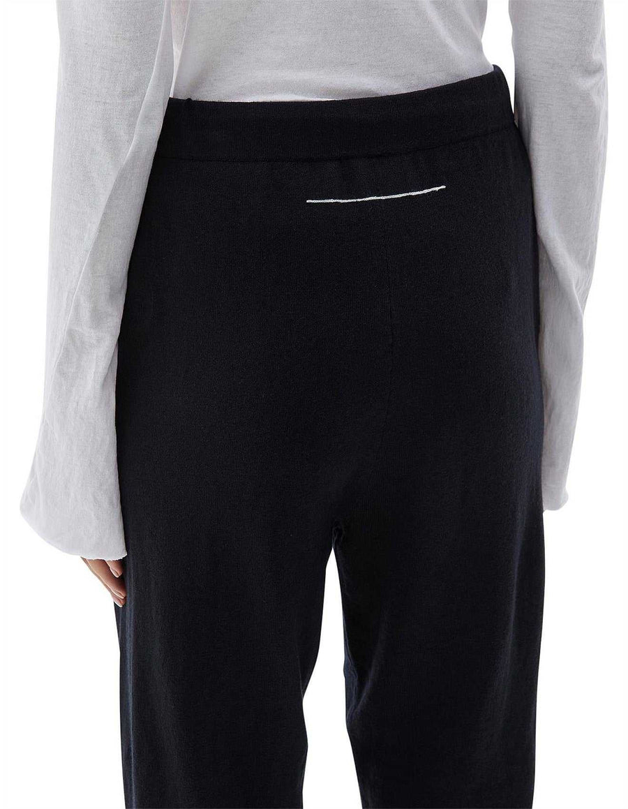 Bassike Compact Cotton Knit Pant Black
