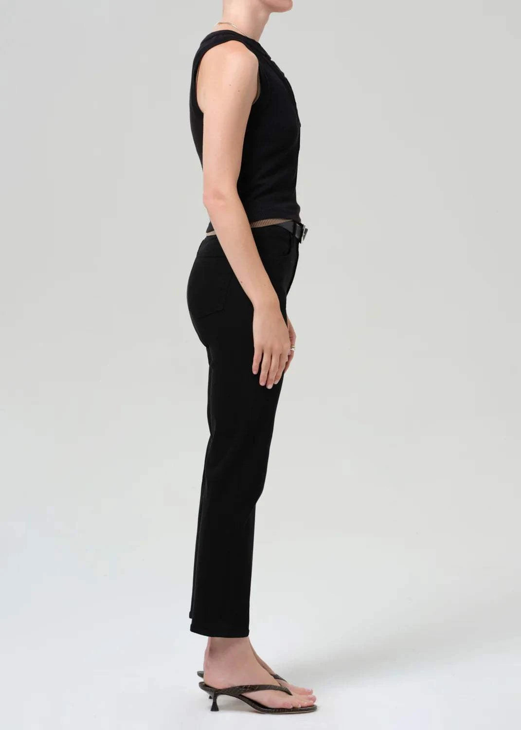 Citizens of Humanity Caia High Rise Straight Plush Black