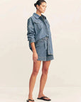 Shona Joy Raquel Oversized Shirt Vintage Blue