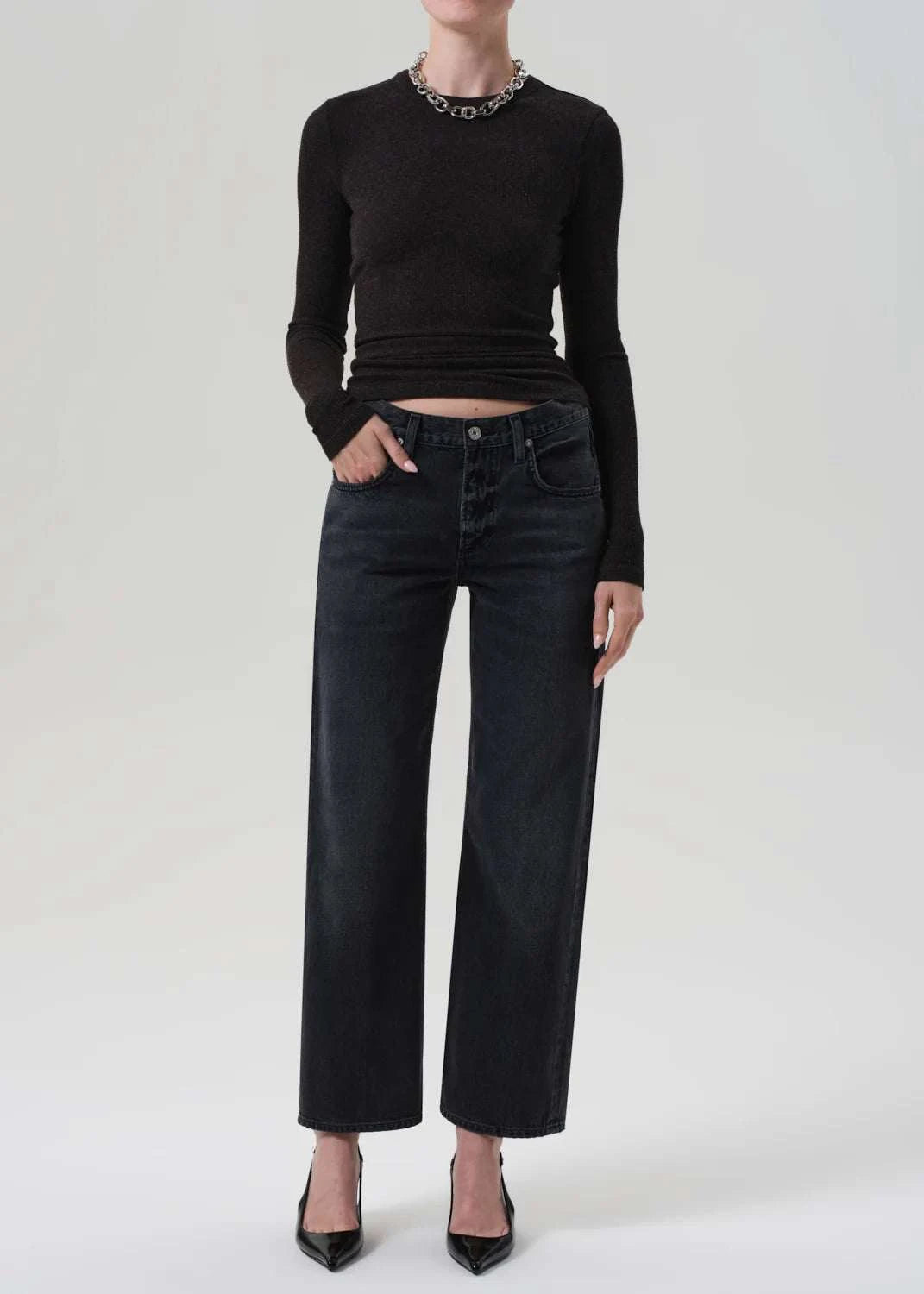 Citizens Of Humanity Lindz Easy Straight Vintage Black