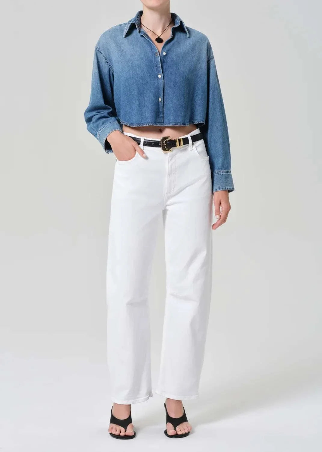 Citizens of Humanity Miro Long Relaxed Jean Soft White