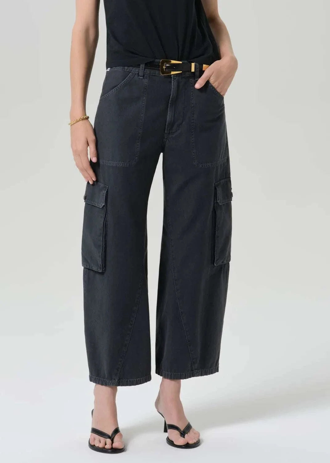 Citizens Of Humanity Thassos Twisted Seam Utility Pant Washed Black