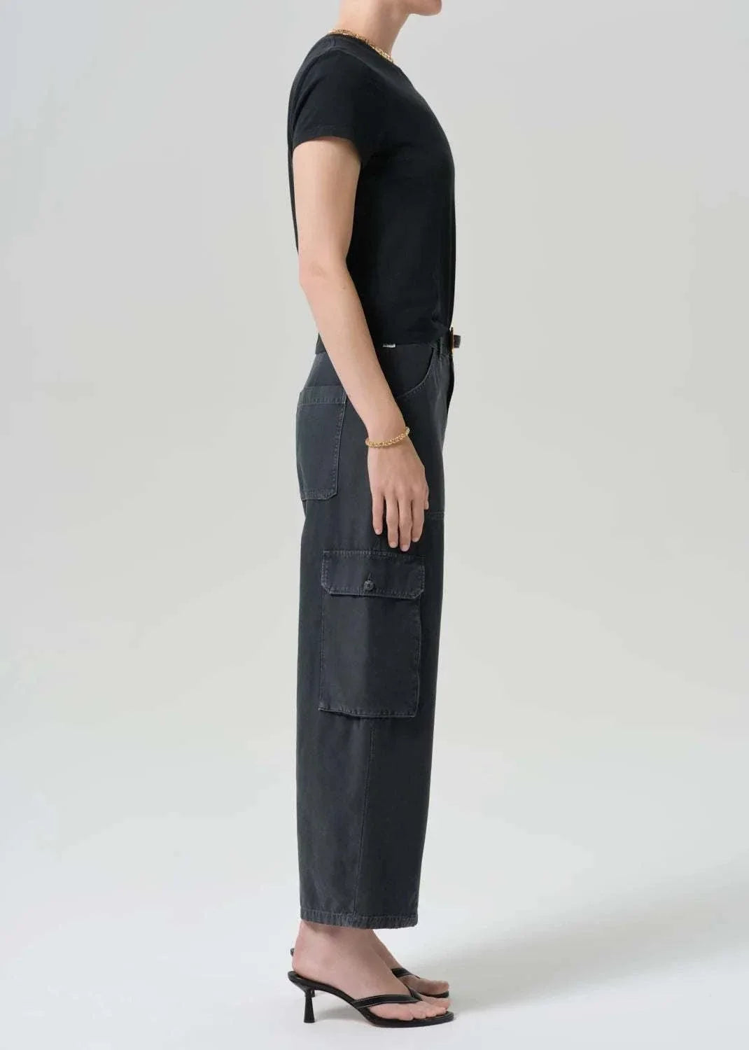 Citizens Of Humanity Thassos Twisted Seam Utility Pant Washed Black