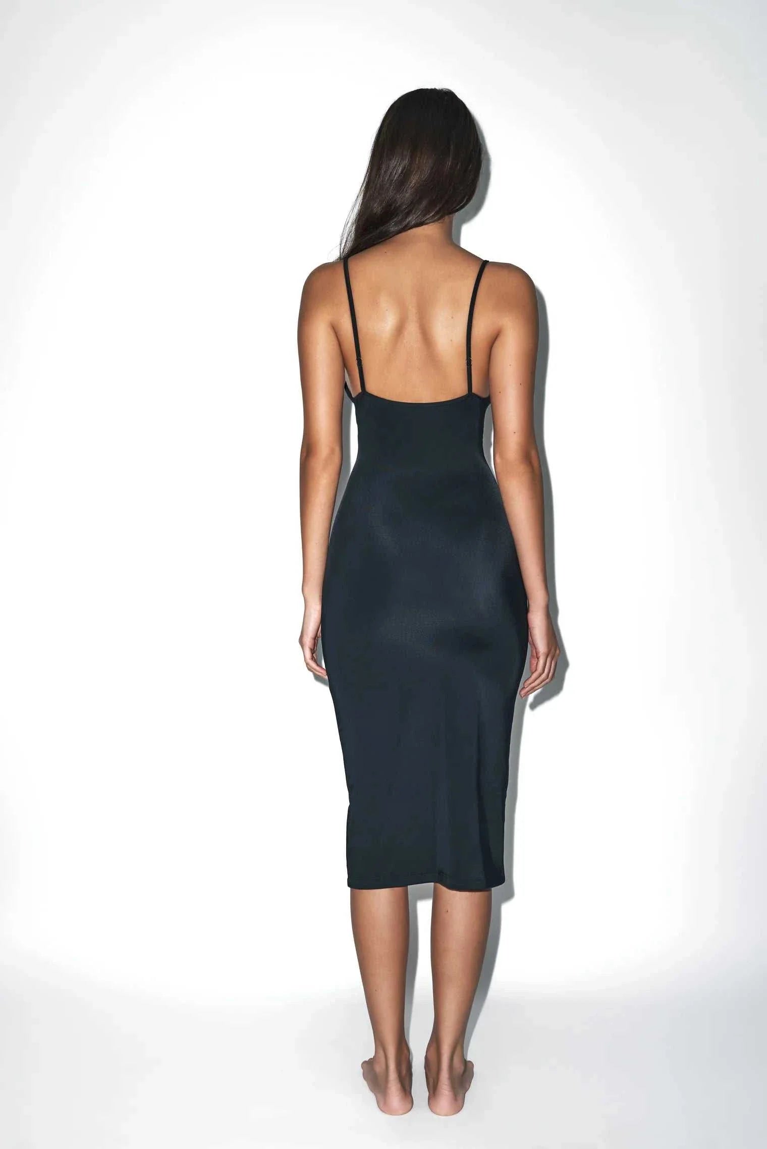 C.Design Structured Resort Dress Nero Black Matt