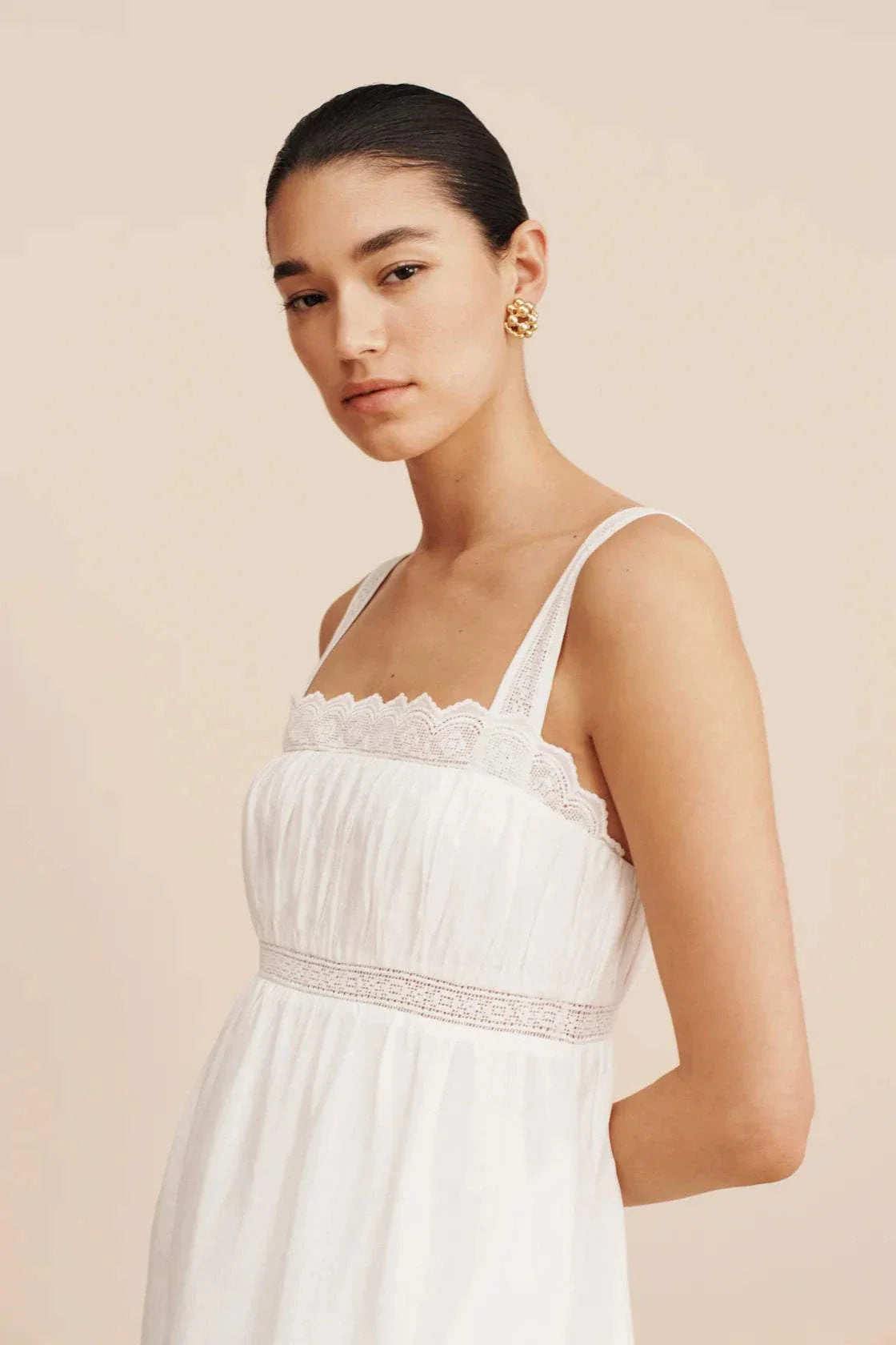 Posse Grace Shift Dress Vintage White