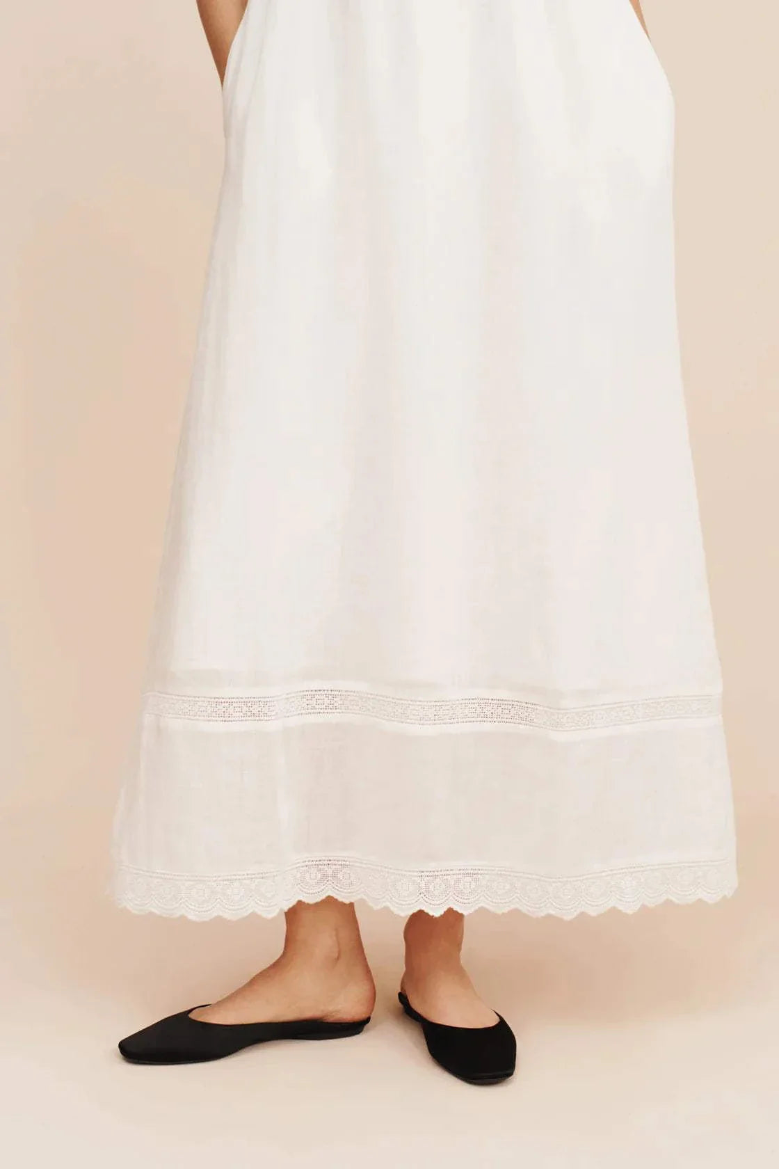 Posse Grace Shift Dress Vintage White