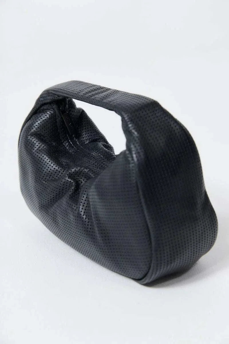 St Agni Perforated Mini Bon Bon Bag Black