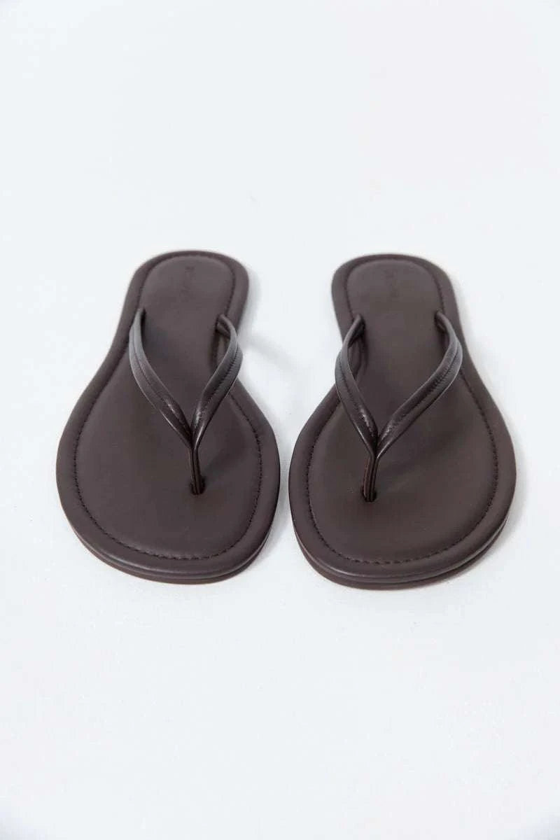 St Agni Thong Detail Slide Coffee