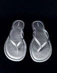 St Agni Thong Detail Slide Silver