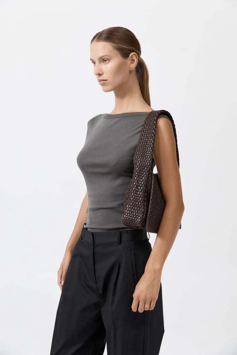 St Agni Lattice Everyday Satchel Coffee