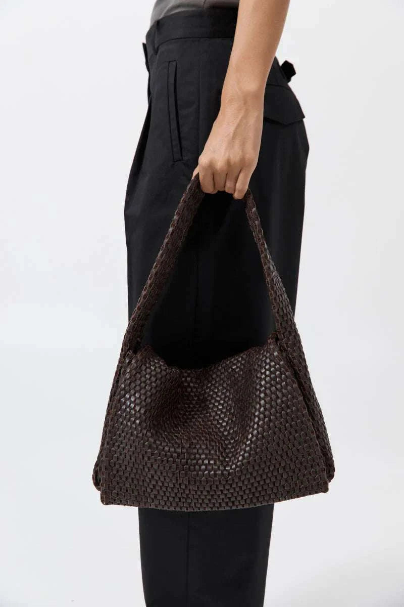 St Agni Lattice Everyday Satchel Coffee