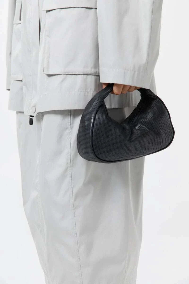 St Agni Perforated Mini Bon Bon Bag Black