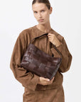 St Agni Woven Mini Tote Chocolate