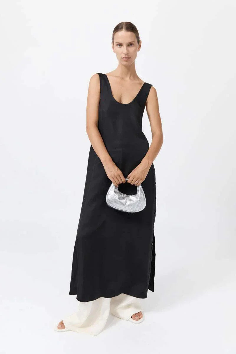 St Agni Perforated Mini Bon Bon Bag silver