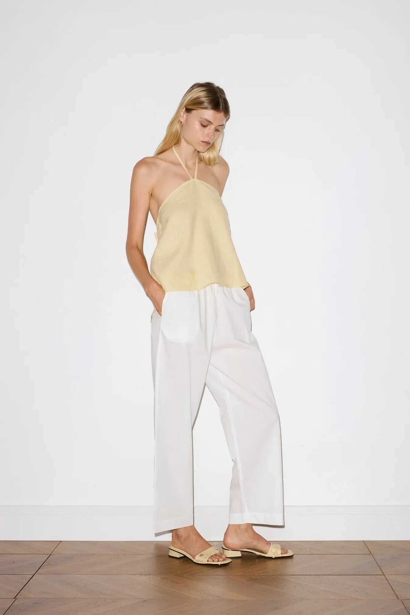 Deiji Studios Ease Trouser White