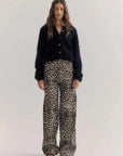 World of Nomads Frankie Cashmere Crew Neck Cardigan Black
