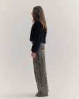 World of Nomads Frankie Cashmere Crew Neck Cardigan Black