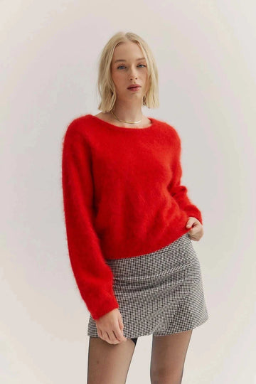 World of Nomads Stella Cashmere Boat Neck Knit Flame