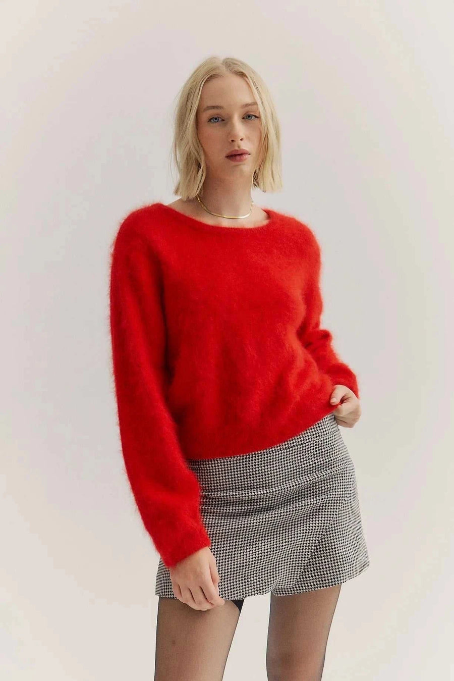 World of Nomads Stella Cashmere Boat Neck Knit Flame