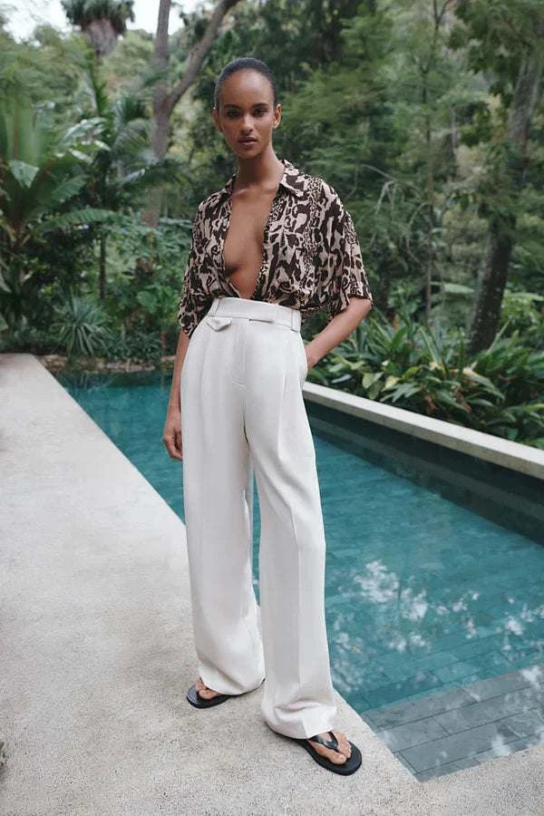 Shona Joy Goldie Short Sleeve Shirt Animal Effect