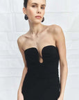 Shona Joy Strapless U Wire Maxi Dress Black