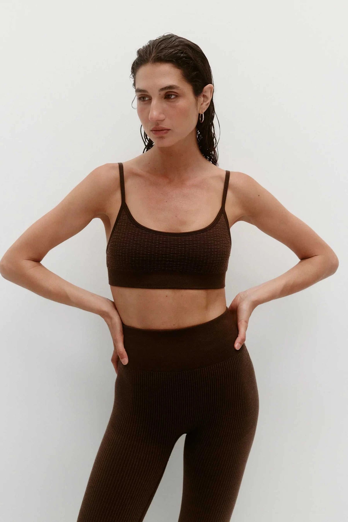 Nagnata Textured Ballet Wool Bralet Bark