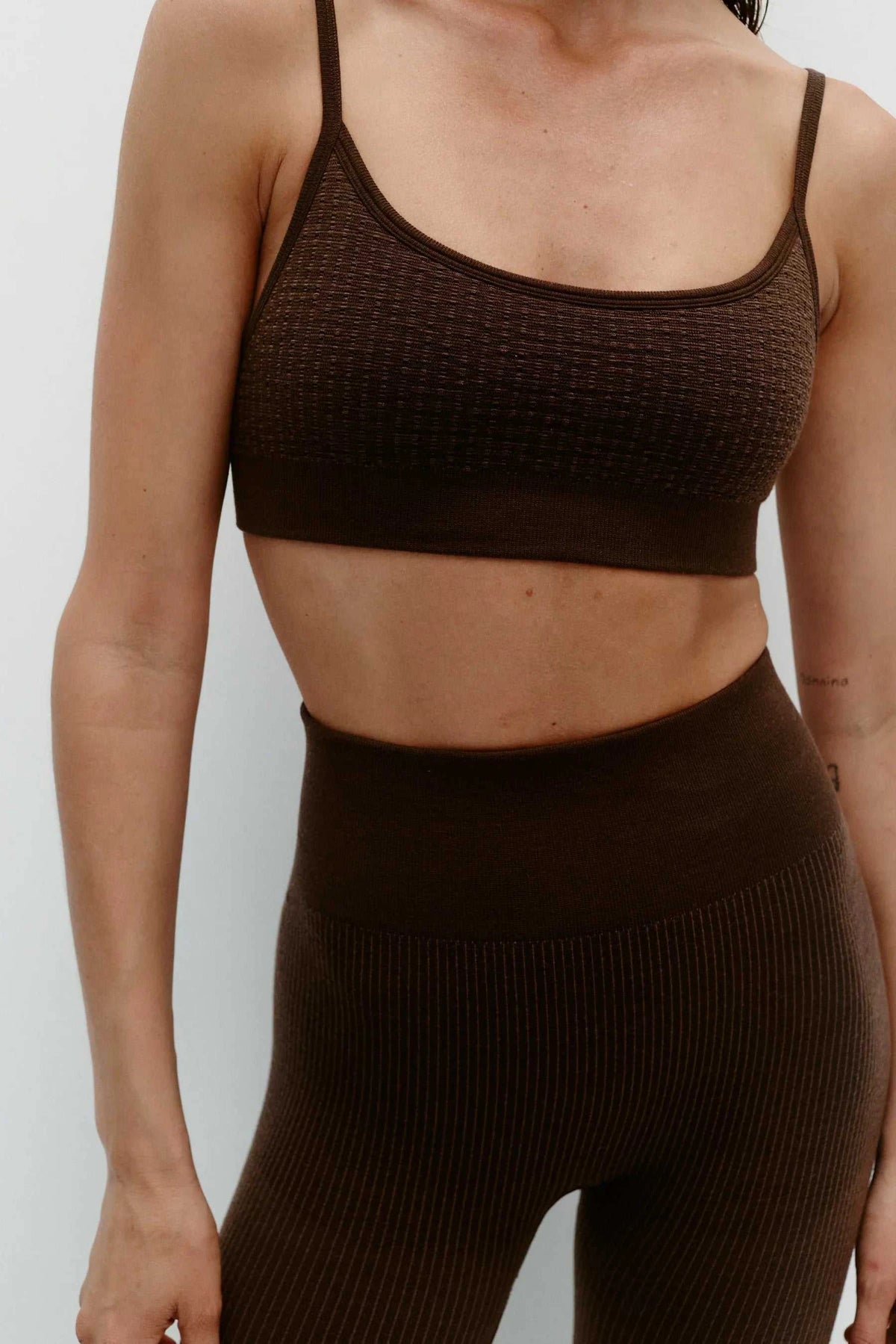 Nagnata Textured Ballet Wool Bralet Bark