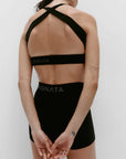Nagnata Crossbody Wool Bralet Black