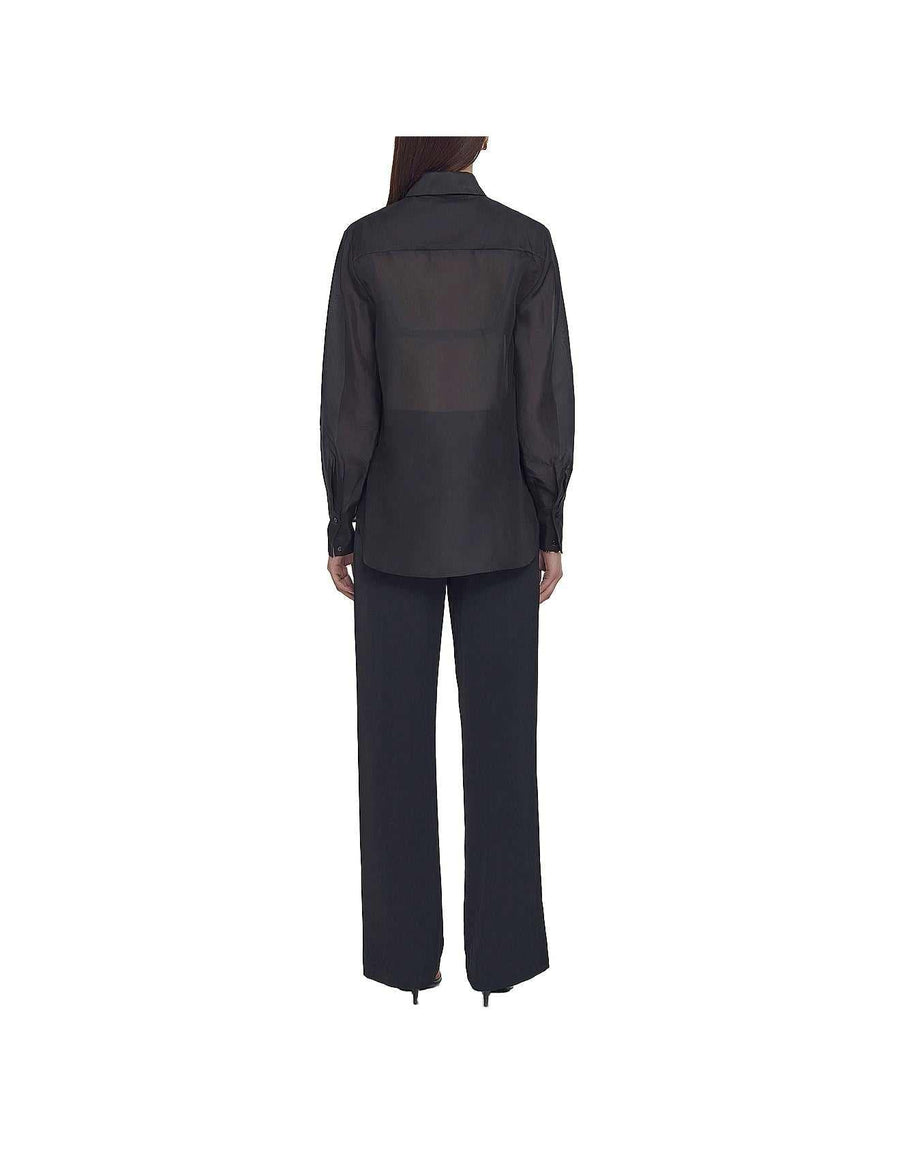 Viktoria And Woods Songbird Silk Shirt Black