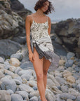 Zulu and Zephyr Reversible One Piece Cream Flower