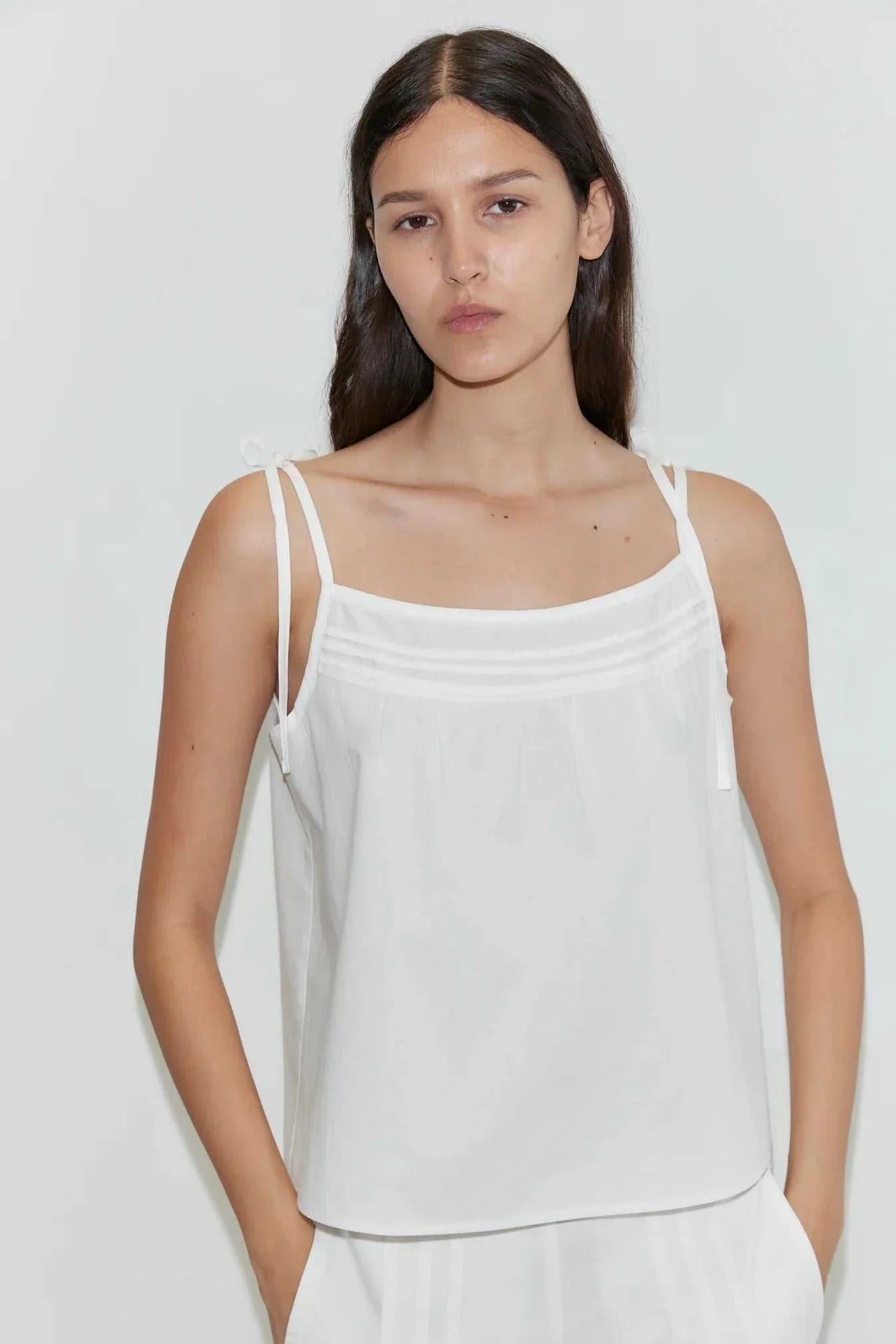 Deiji Studios Tied Cami White