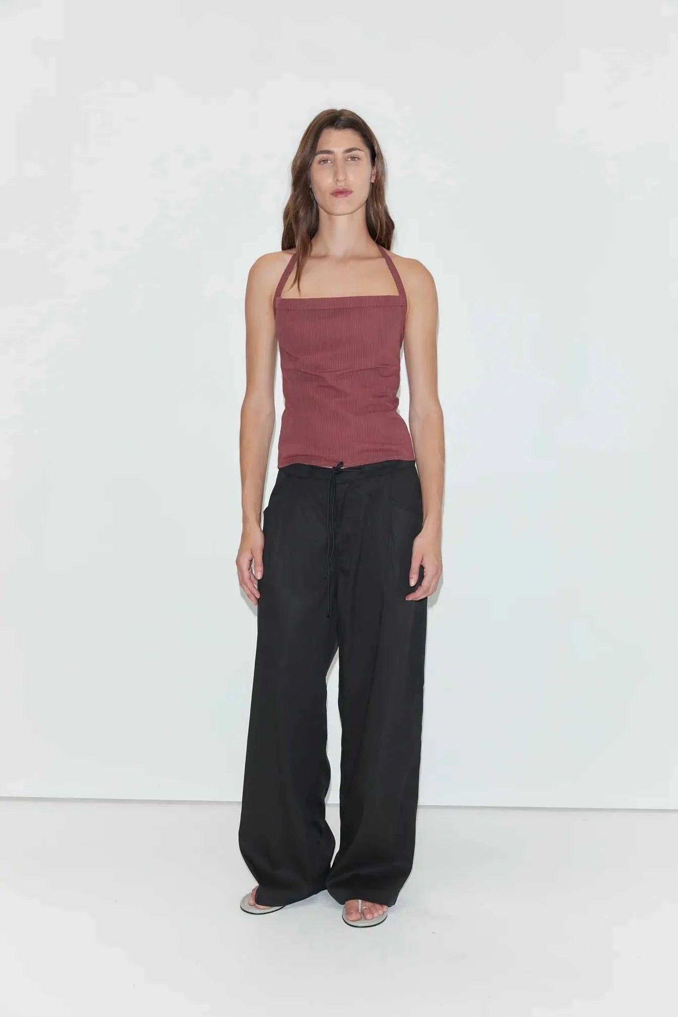 Deiji Studios Folded Top Rust Stripe