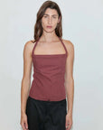 Deiji Studios Folded Top Rust Stripe