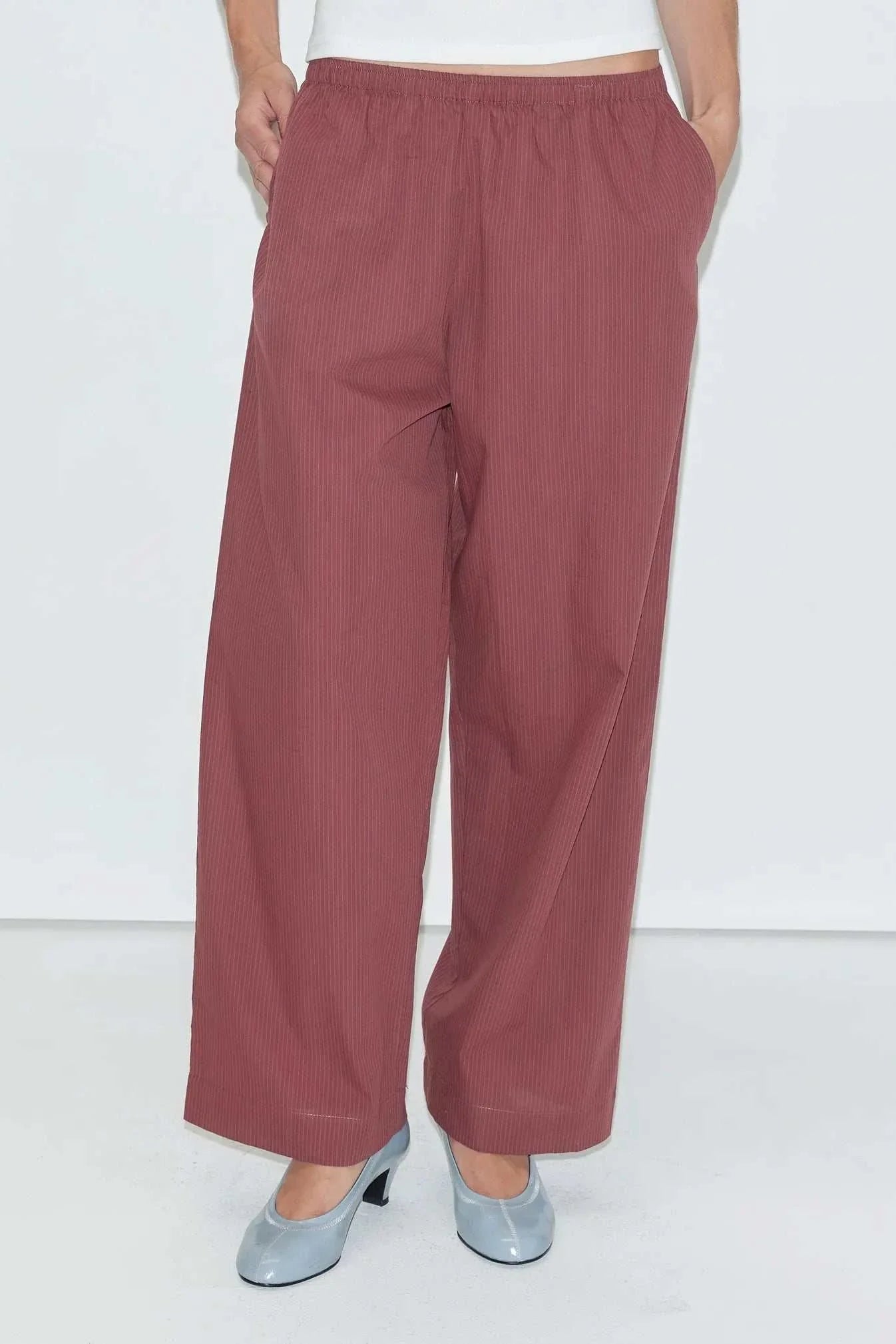 Deiji Studios Ease Trouser Rust Stripe